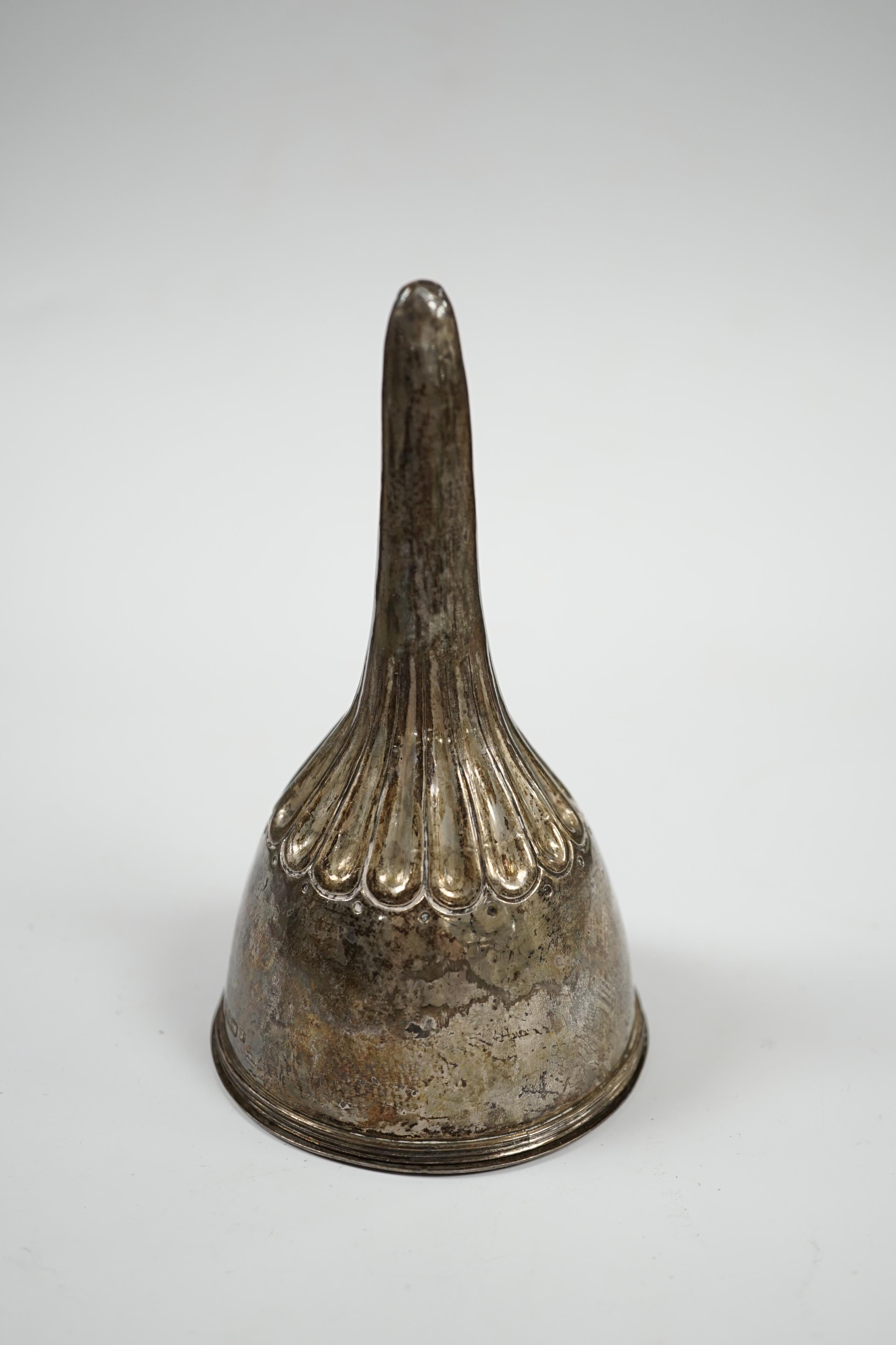 A George V silver wine funnel, John Gatecliff, Chester, 1920, 13cm. Condition - fair